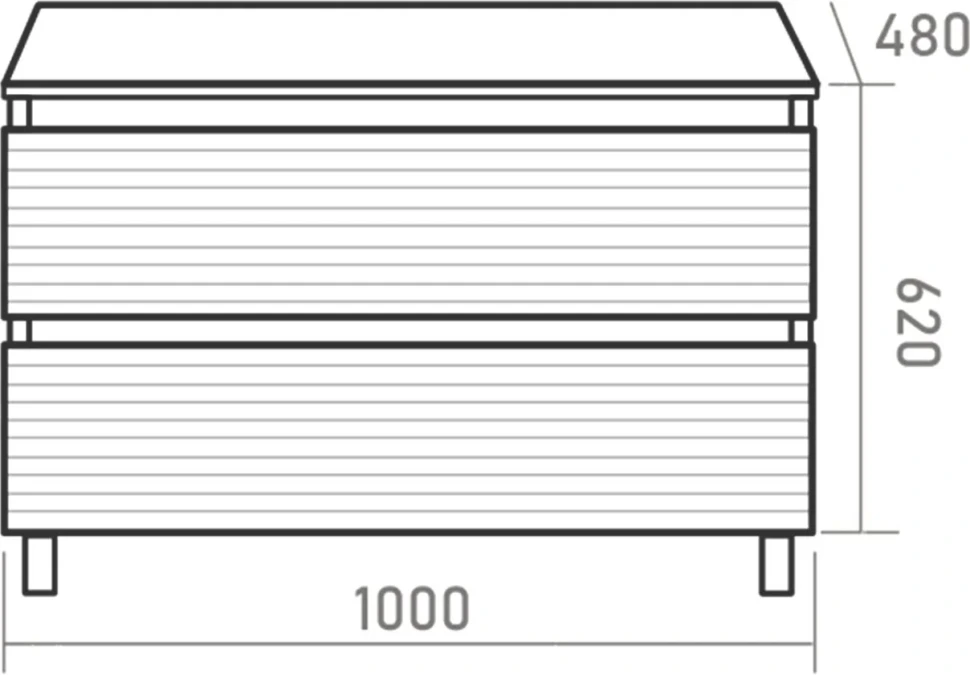 Мебель для ванной комнаты Brevita Dakota 100 напольная, дуб галифакс олово, черный кварц
