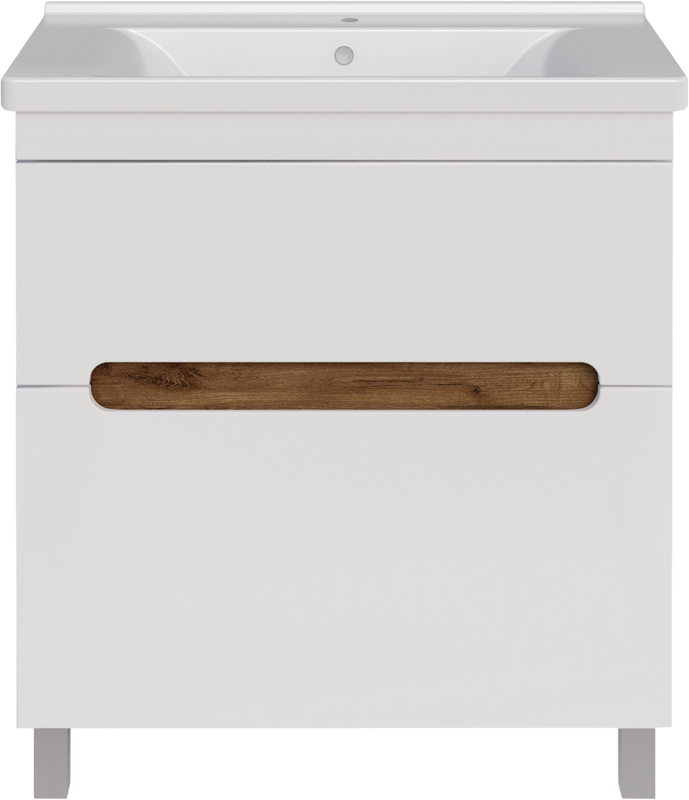 Мебель для ванной комнаты ASB-Mebel Вита 80 белый, дуб золотой