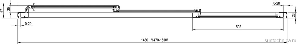 Шторка на ванну Ravak Supernova AVDP3-150 Grape, профиль сатин