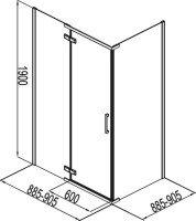 Душевой уголок Aquanet Logic AE32-S-U-CT 90х90