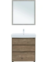 Мебель для ванной комнаты Aquanet Nova Lite 75 напольная, дуб рустикальный, 3 ящика