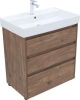 Мебель для ванной комнаты Aquanet Nova Lite 75 напольная, дуб рустикальный, 3 ящика