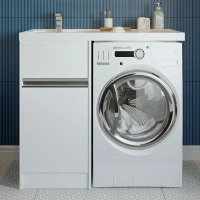 Тумба с раковиной AQUATON Лондри 40 L под стиральную машину Тумба с раковиной AQUATON Лондри 40 L под стиральную машину