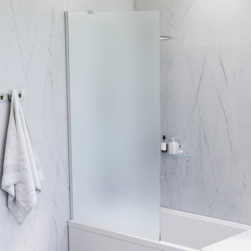 Шторка на ванну AM.PM Gem W90BS-080-140CM стекло матовое