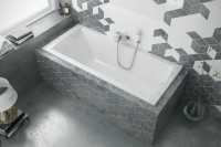 Акриловая ванна Excellent Aquaria 140x70 см, пристенная, белая, с каркасом