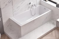 Акриловая ванна Excellent Aquaria 140x70 см, пристенная, белая, с каркасом