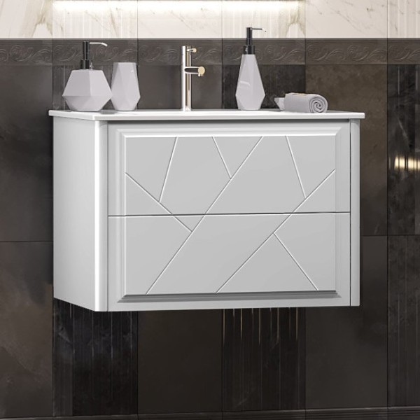 Тумба с раковиной Opadiris Луиджи 70 белая матовая