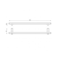Держатель для полотенец Abber Osten 316 AA1856BST брашированная сталь