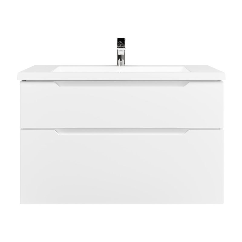 Тумба под раковину без столешницы Jorno Puro 100 подвесная, белая