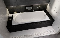 Акриловая ванна Riho Miami 150x70 см, встраиваемая, белая, с каркасом, со сливом-переливом