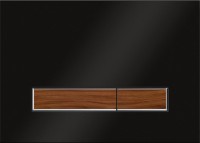 Комплект Унитаз подвесной Lavinia Boho One 33021010 с микролифтом + Система инсталляции для унитазов Relfix 38010010 + Кнопка смыва Relfix 38050702 глянцевая черная, темное дерево