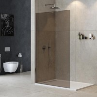 Душевая перегородка Cezares Liberta L-1-TB-120-BR-Cr профиль хром, стекло бронза