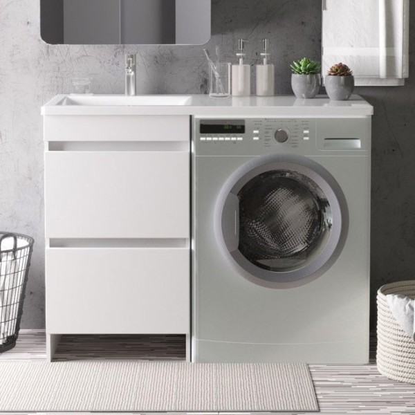 Тумба с раковиной Orange Sistema 110 L с ящиками, под стиральную машину