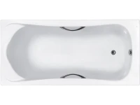 Акриловая ванна Roca BeCool 170x80 см, встраиваемая, белая, с каркасом, с ручками, со сливом-переливом