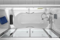 Акриловая ванна Roca BeCool 170x80 см, встраиваемая, белая, с каркасом, с ручками, со сливом-переливом
