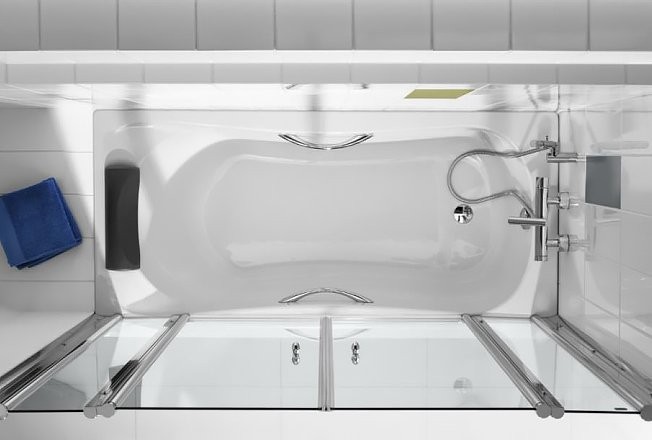 Акриловая ванна Roca BeCool 170x80 см, встраиваемая, белая, с каркасом, с ручками, со сливом-переливом