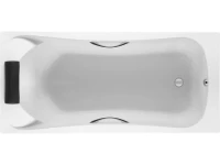 Акриловая ванна Roca BeCool 170x80 см, встраиваемая, белая, с каркасом, с ручками, со сливом-переливом