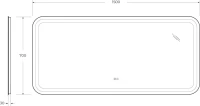 Зеркало Cezares Stylus 150х70, с подсветкой, с антизапотевателем