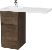 Тумба под раковину без столешницы AQUATON Лондри 40 дуб кантри, фасад дуб кантри