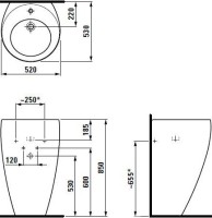 Раковина подвесная Laufen Alessi one 8.1197.1.400.104.1 53 белая, круглая