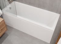 Акриловая ванна Vagnerplast Cavallo 170x75 см, пристенная, ультрабелая, с каркасом