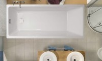 Акриловая ванна Vagnerplast Cavallo 170x75 см, пристенная, ультрабелая, с каркасом