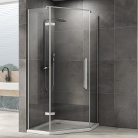 Душевой уголок Abber Ewiges Wasser AG05080 80x80, профиль хром, стекло прозрачное
