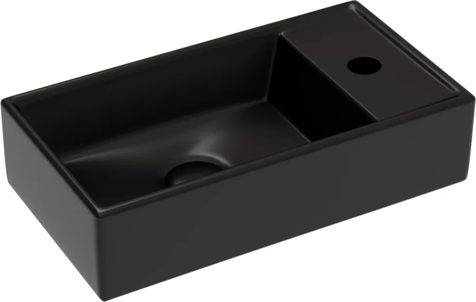 Раковина маленькая в туалет Ceramicanova Element CN6051LMB черный матовый