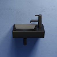 Раковина маленькая в туалет Ceramicanova Element CN6051LMB черный матовый