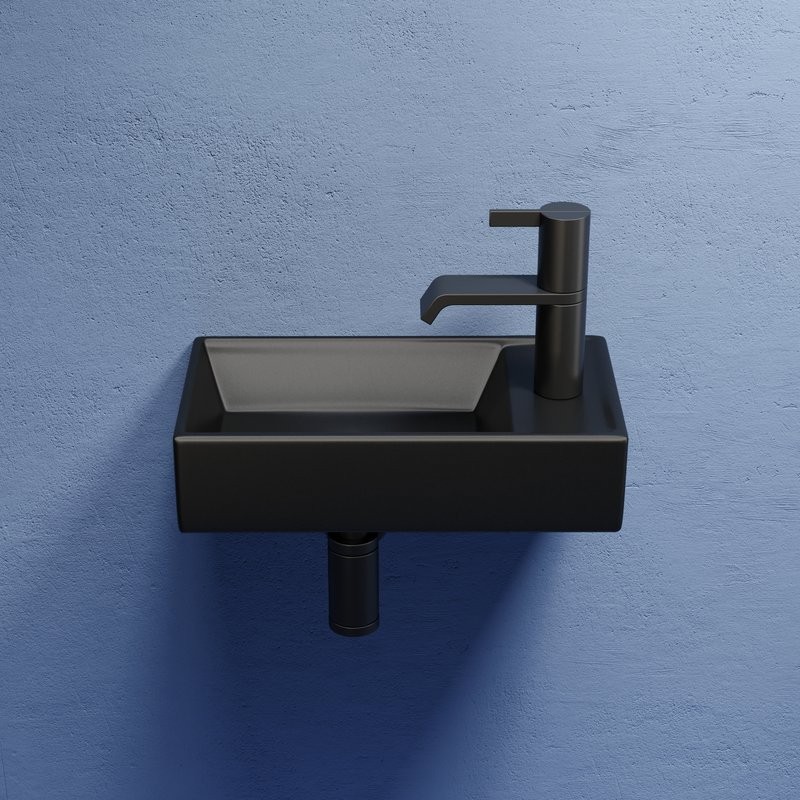 Раковина маленькая в туалет Ceramicanova Element CN6051LMB черный матовый