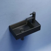 Раковина маленькая в туалет Ceramicanova Element CN6051LMB черный матовый