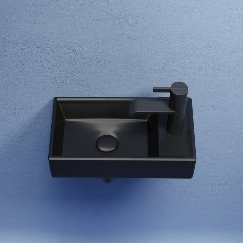 Раковина маленькая в туалет Ceramicanova Element CN6051LMB черный матовый