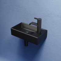Раковина маленькая в туалет Ceramicanova Element CN6051LMB черный матовый