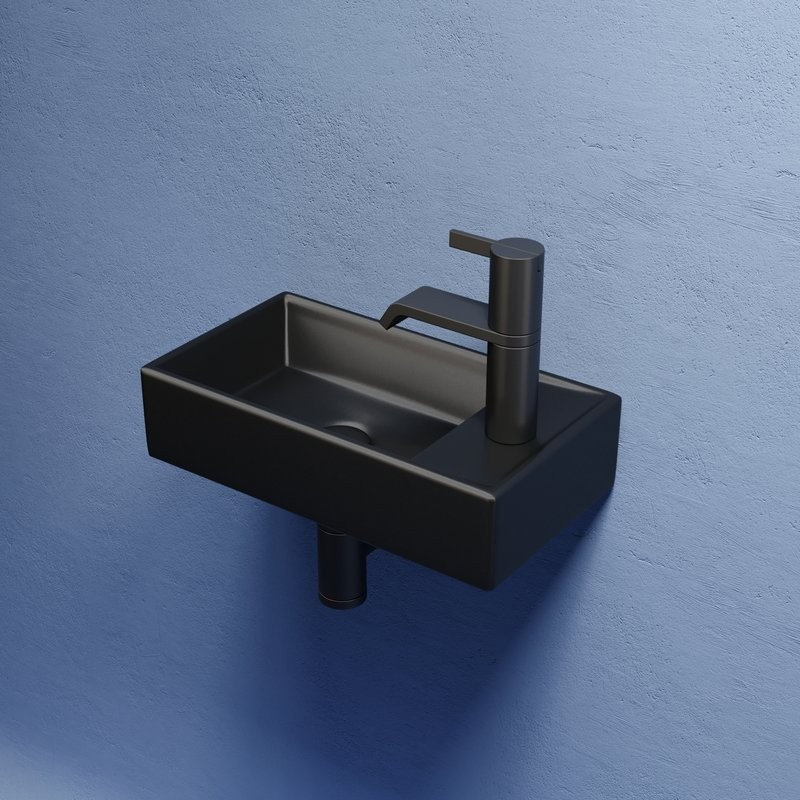 Раковина маленькая в туалет Ceramicanova Element CN6051LMB черный матовый