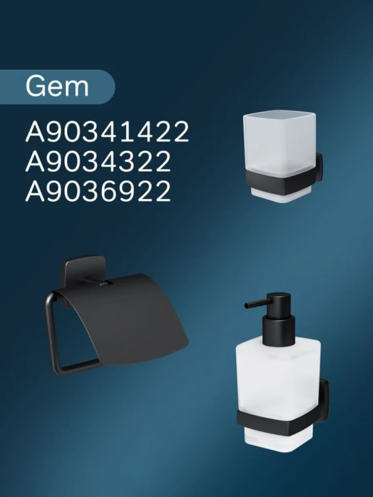 Крючок AM.PM Gem A9035622 матовый черный, на шурупах