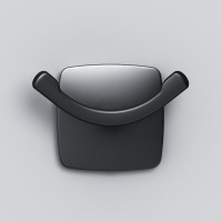 Крючок AM.PM Gem A9035622 матовый черный, на шурупах