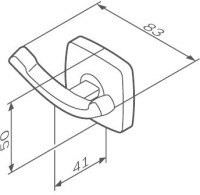 Крючок AM.PM Gem A9035622 матовый черный, на шурупах