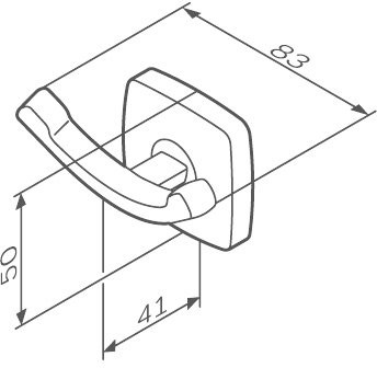 Крючок AM.PM Gem A9035622 матовый черный, на шурупах