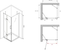 Душевой уголок Abber Zart AG08120-S71 120х70, профиль хром, стекло прозрачное