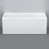 Акриловая ванна AM.PM X-Joy W88A 150x70 см, пристенная, белая, с каркасом