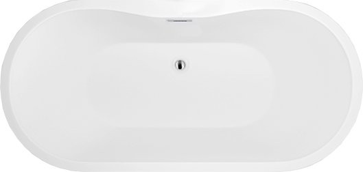 Акриловая ванна Black&White Swan SB111 black 180x75 см, отдельностоящая, глянцевая черная, овальная, с каркасом, со сливом-переливом, с донным клапаном