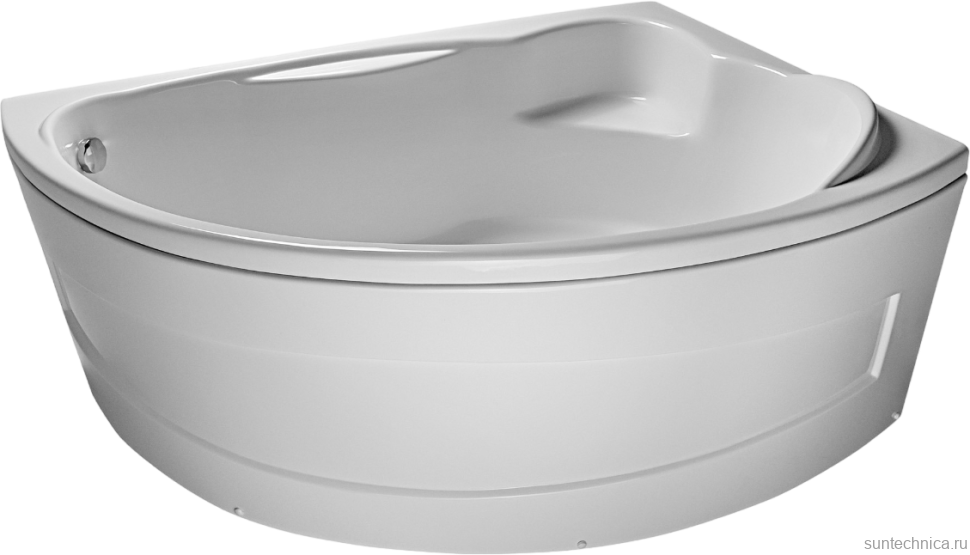Акриловая ванна EUROLUX Sparta 160x95 см, угловая, правая, пристенная, белая, асимметричная, с каркасом, 160х100, R, с каркасом