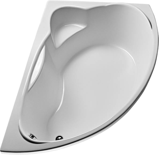 Акриловая ванна EUROLUX Sparta 160x95 см, угловая, правая, пристенная, белая, асимметричная, с каркасом, 160х100, R, с каркасом