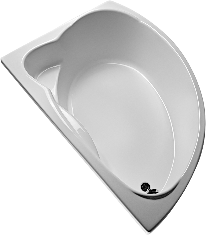 Акриловая ванна EUROLUX Sparta 160x95 см, угловая, правая, пристенная, белая, асимметричная, с каркасом, 160х100, R, с каркасом