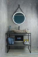 Накладная раковина GID Lago Mnc503 67 под глянцевый камень, овальная, фаянс