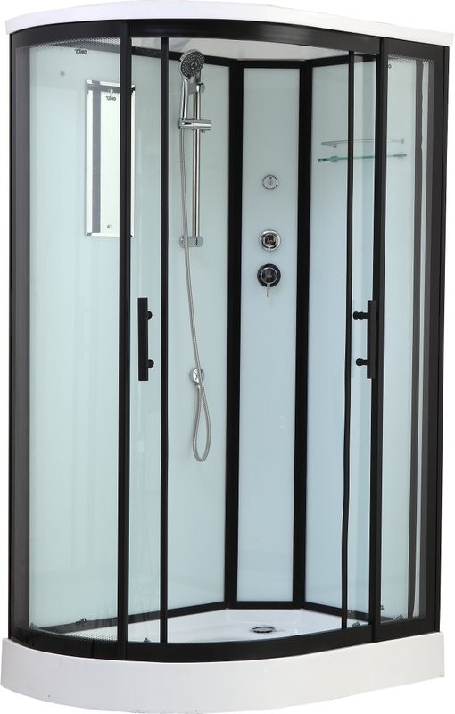 Душевая кабина Timo Standart T-6602 B R профиль черный, с низким поддоном