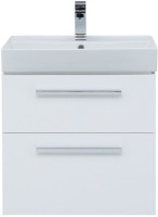Тумба с раковиной Aquanet Nova 60 2 ящика, белый глянец