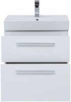 Тумба с раковиной Aquanet Nova 60 2 ящика, белый глянец