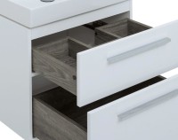 Тумба с раковиной Aquanet Nova 60 2 ящика, белый глянец