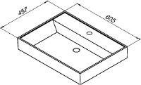 Тумба с раковиной Aquanet Nova 60 2 ящика, белый глянец